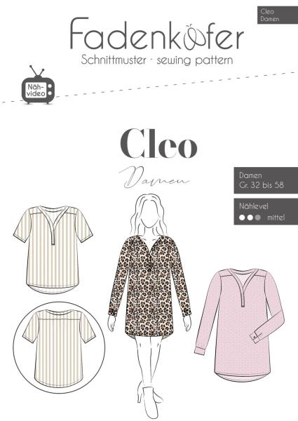 Papierschnittmuster Damenbluse /-Tunika Cleo, Fadenkäfer